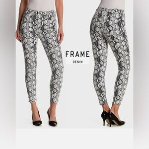 *NWOT* Frame Denim Ali High Rise Cigarette Python Print Pants Jeans Size 26